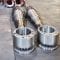 Large metal components on a factory floor